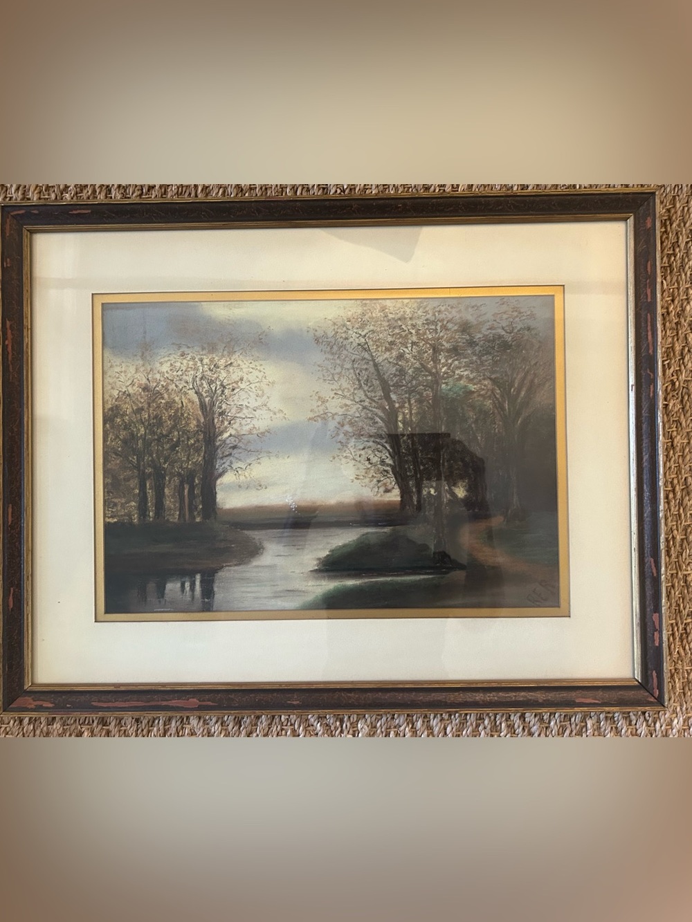 Texas based Art in Frame with Glass